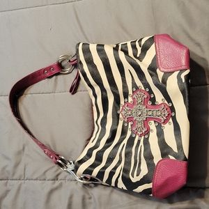 Zebra print purse